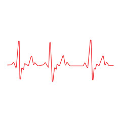 Red heartbeat line electrocardiogram medical health background