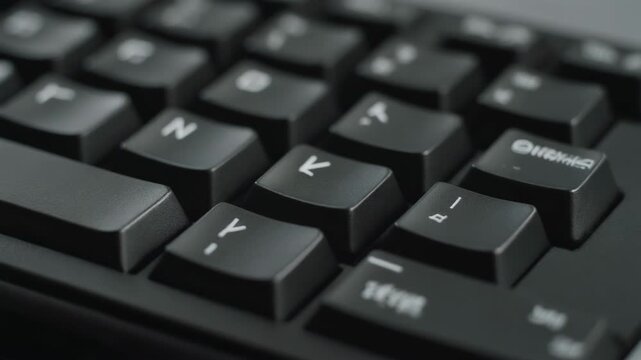 Keyboard Keys Close-up Computer, Technology, Typing, Black
