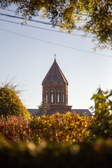 church in autumn Gyumri Armenia Yerevan