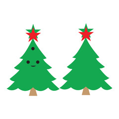 Creative christmas trees background.
