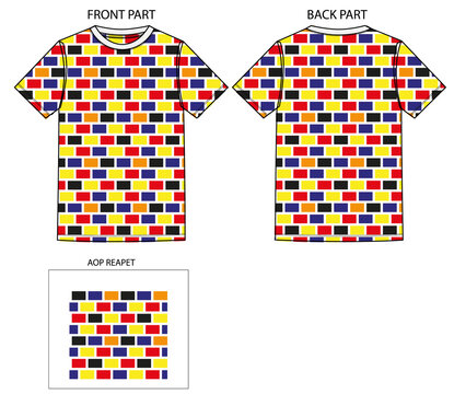 t shirt design concept WALL EFECT