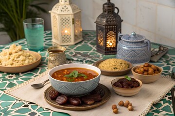 Maghrebi Cuisine Traditional Baklava Sellou Makrout Couscous Chebakia Tagine Ghriba Harira Moroccan Algerian Tunisian Food Authentic Cultural North African Gastronomy Heritage Ramadan Feast Artisanal.