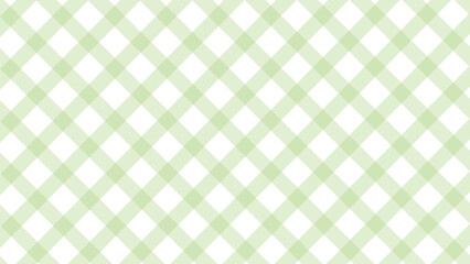 Diagonal green checkered plaid in the white background	