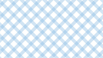 Diagonal blue checkered plaid in the white background