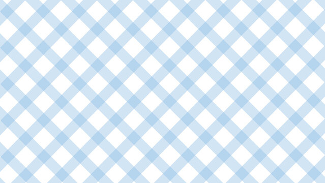 Diagonal blue checkered plaid in the white background