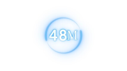Congratulation 49M subscriber.  Neon number followers' illustration number.