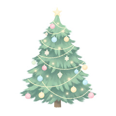 파스텔 톤으로 그린 트리.