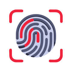 Fingerprint ID symbol Material SVG Icon