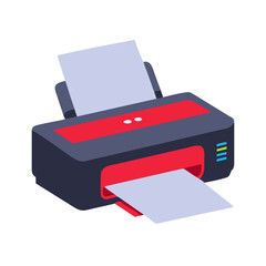 Printer with paper tray Material SVG Icon