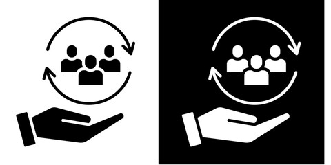 Customer Retention  Icon Set White Style Collection