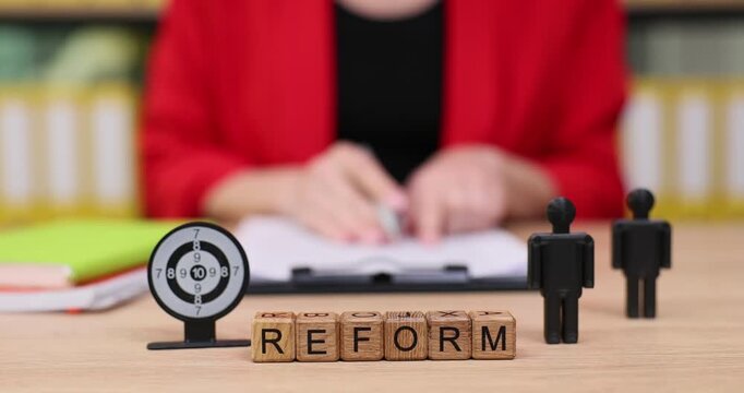 Exploring the concept of reform through creative visuals and workspace inspiration