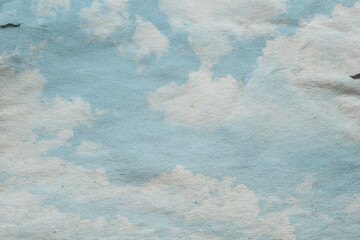 Vintage Blue Sky Paper Texture Background