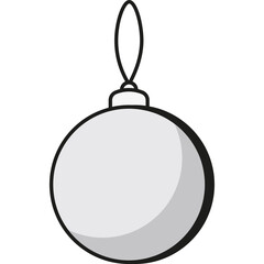 Christmas Ornament Decoration, Vector Icon Illustration