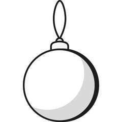 Christmas Ornament Decoration, Vector Icon Illustration