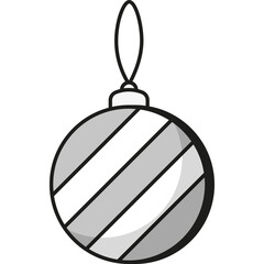 Christmas Ornament Decoration, Vector Icon Illustration