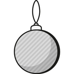 Christmas Ornament Decoration, Vector Icon Illustration