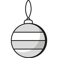 Christmas Ornament Decoration, Vector Icon Illustration