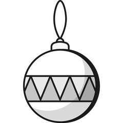 Christmas Ornament Decoration, Vector Icon Illustration