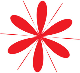 abstract red flower