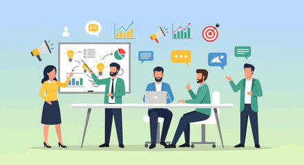 Creative Business Team Discussing Strategy And Planning For Innovation