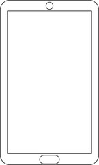 Modern smartphone or tablet blank screen outline for your design