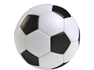 Realistic 3D Soccer Ball Vector Illustration - Classic Black and White Football Isolated on White