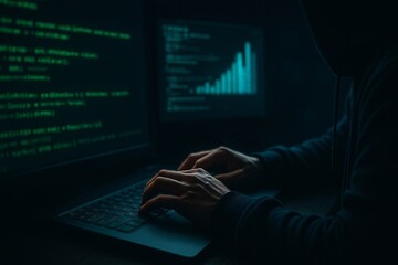 Intense Hacker Coding Session Video for Tech Thrillers, Cybersecurity Ads, Programming Tutorials, Movie Scenes, and IT Training Sessions