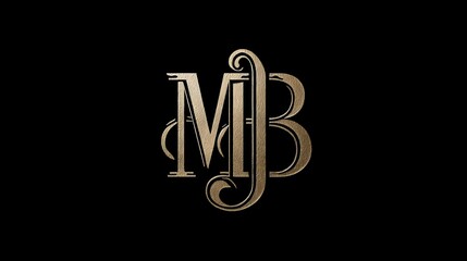 Luxury golden monogram logo with intertwined geometric letter design. Concept: High-end brand identity, sophistication, prestige, and exclusivity through a golden geometric lettermark.