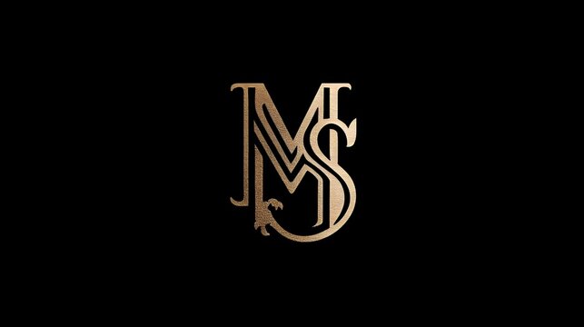 Luxury golden monogram logo with intertwined geometric letter design. Concept: High-end brand identity, sophistication, prestige, and exclusivity through a golden geometric lettermark.