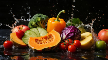 Start of Autumn Solar Term Fresh Vegetables Healthy Eating Ad Poster Background