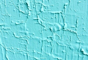 Obraz premium Textured turquoise French wall, close-up detail , vintage, wood