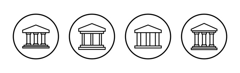 Bank icon vector. Bank sign and symbol, museum, university