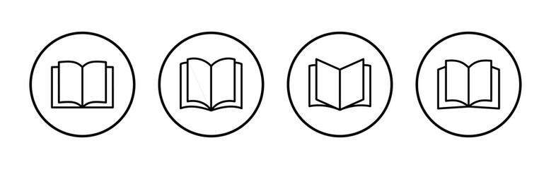 Book icon vector. open book sign and symbol. ebook icon