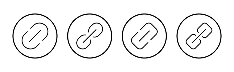 Obraz premium Link icon vector. Hyperlink chain sign and symbol