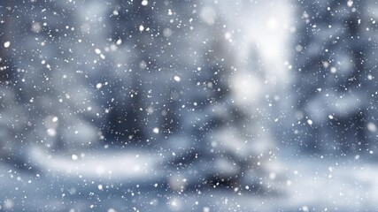 Calm Falling Snowflakes Winter Background. Christmas 4K Seamless loop - Powered by Adobe