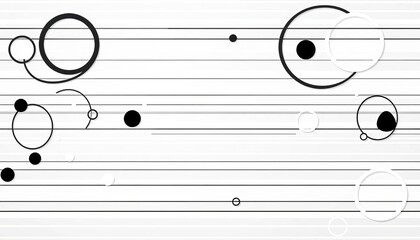 Abstract monochrome background featuring a seamless chain of interlaced geometric circles and horizontal lines,  subtle,  wallpaper