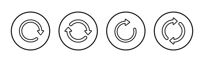 Refresh icon vector. Reload sign and symbol. Update icon.