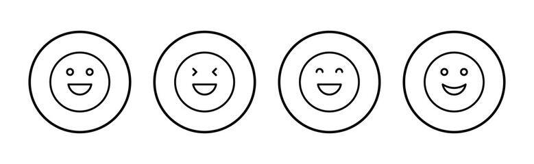 Smile icon vector. smile emoticon icon. feedback sign and symbol
