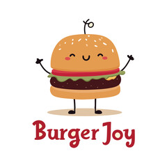 Burger Joy fast food logo design