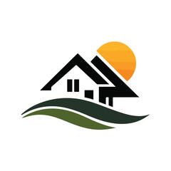 Real estate eco home logo design