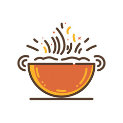 Coffee cup with splash flat vector