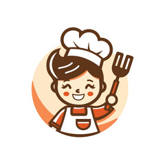 Chef boy logo design vector
