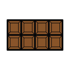 Chocolate bar flat vector