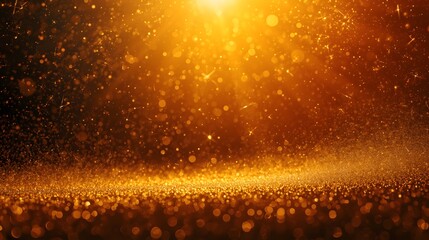 Gold background with sparkling particles