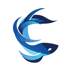 Betta fish flat illustration