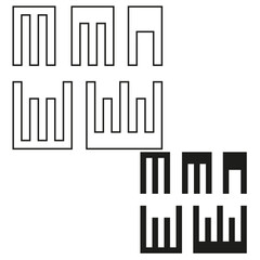 Sound equalizer bar. Audio volume indicator. Minimal wave Vector. Graphic music element.