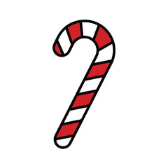 Candy cane Christmas sweet icon