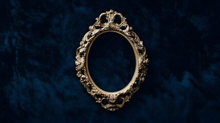 baroque. Ornate golden frame on dark velvet, showcasing intricate baroque details and luxurious texture. event programs, museum guides, designed for cultural heritage projects and event programs.