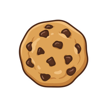 Chocolate chip cookie vector