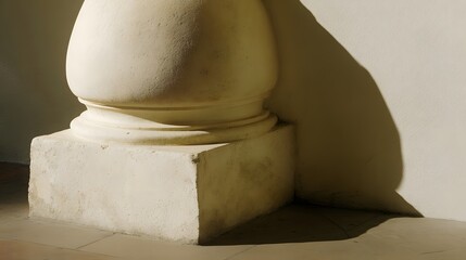 classical. Detailed view of a classical stone pillar with intricate textures and subtle shadows, highlighting architectural beauty. real-estate listings.